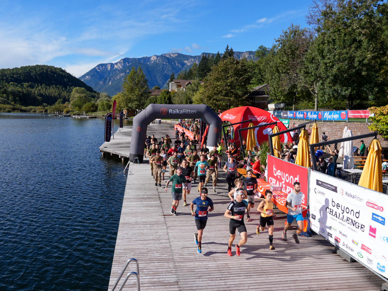 Startschuss bei beyond challenge am Lido Montiggl